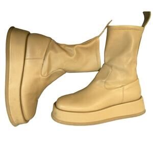 GIA Borghini / RHW Boots 6 Faux-Leather Platform Chelsea